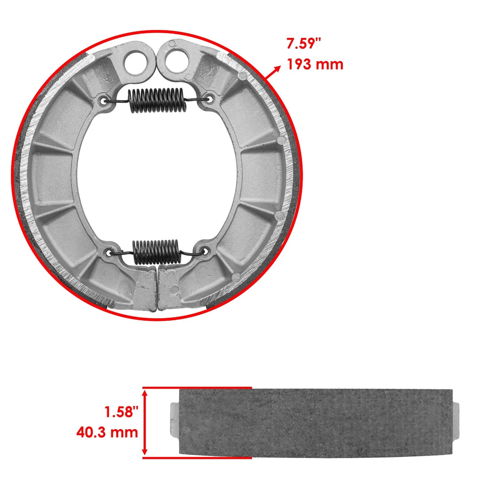 Front Brake Pads & Rear Brake Shoes for Yamaha XV750 Virago 750 1988-1997