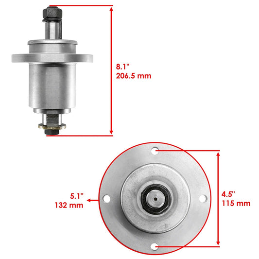 Caltric 461950 Spindle For Scag Power Equipment Diameter 5.1" Height: 8.1"