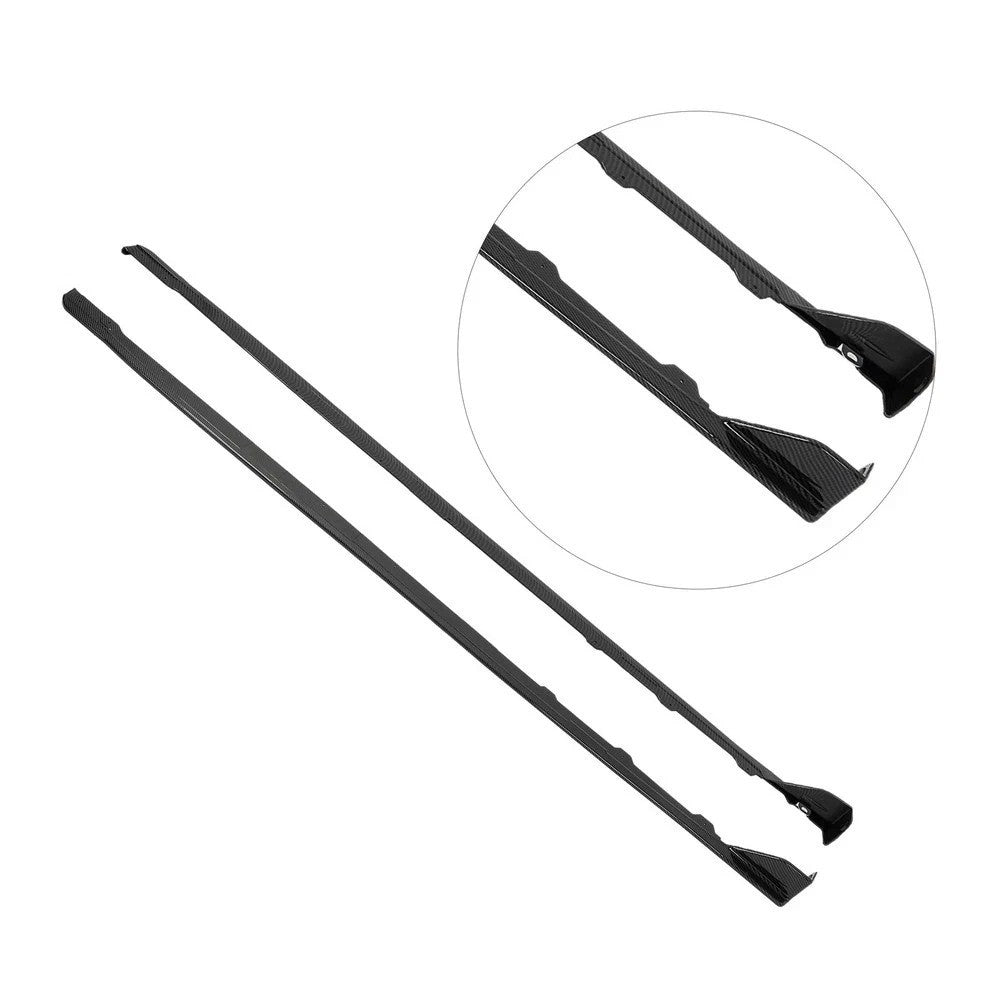 HECASA Side Skirts For Subaru WRX / WRX STi 2015-2021 ABS Carbon Fiber Look Pair