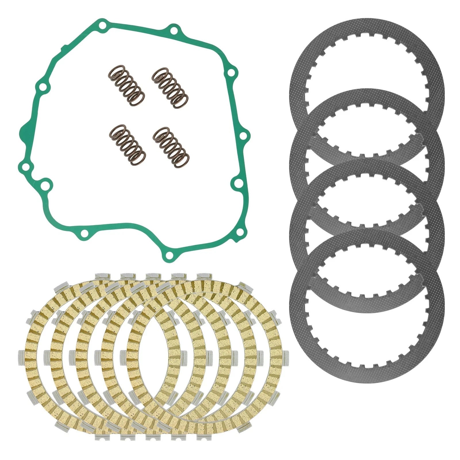 Clutch Friction Steel Plates Gasket Kit for Kawasaki Ninja 250R EX250 2008-2012
