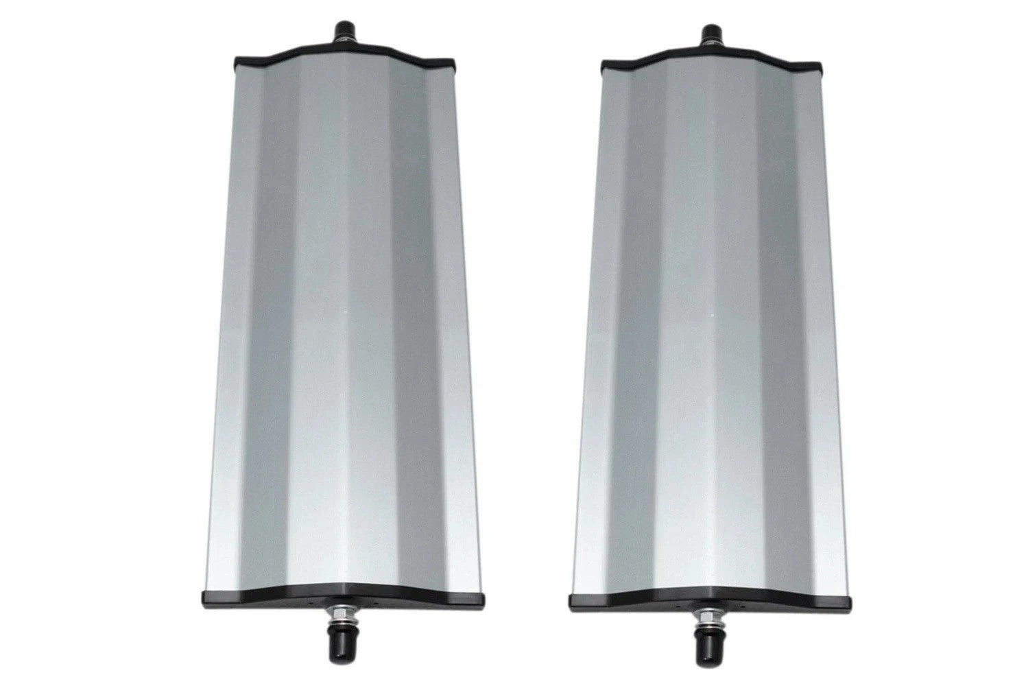 16" x 6.5" Aluminum West Coast Mirror Pair w/ Convex Glass for HD Semi Truck