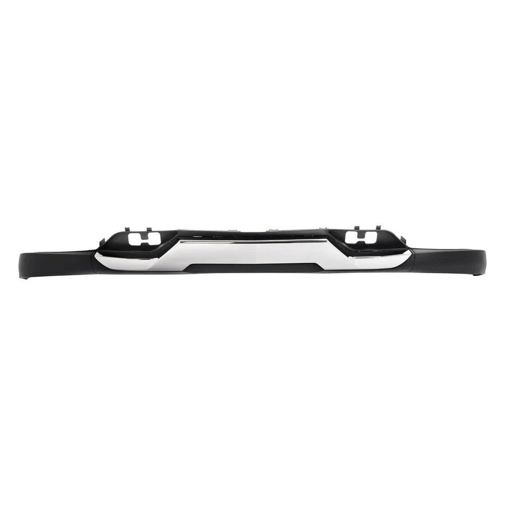 Front Bumper Valance &Chrome Skid Plate For Chevy Silverado 1500 2016-2019 Black