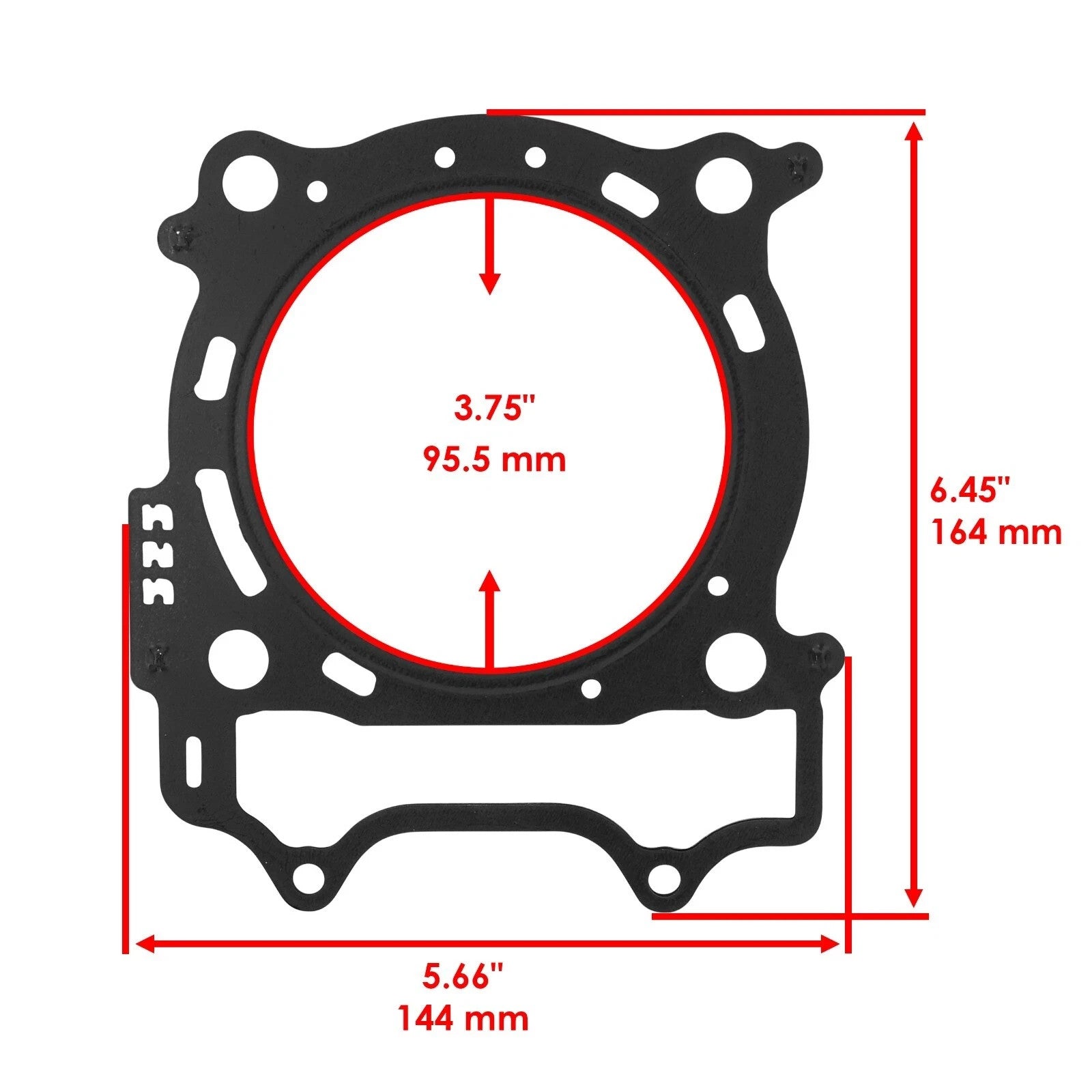 Cylinder Intake Exhaust Gasket Valve Kit for Yamaha YZ450F 2006 2007 2008 2009