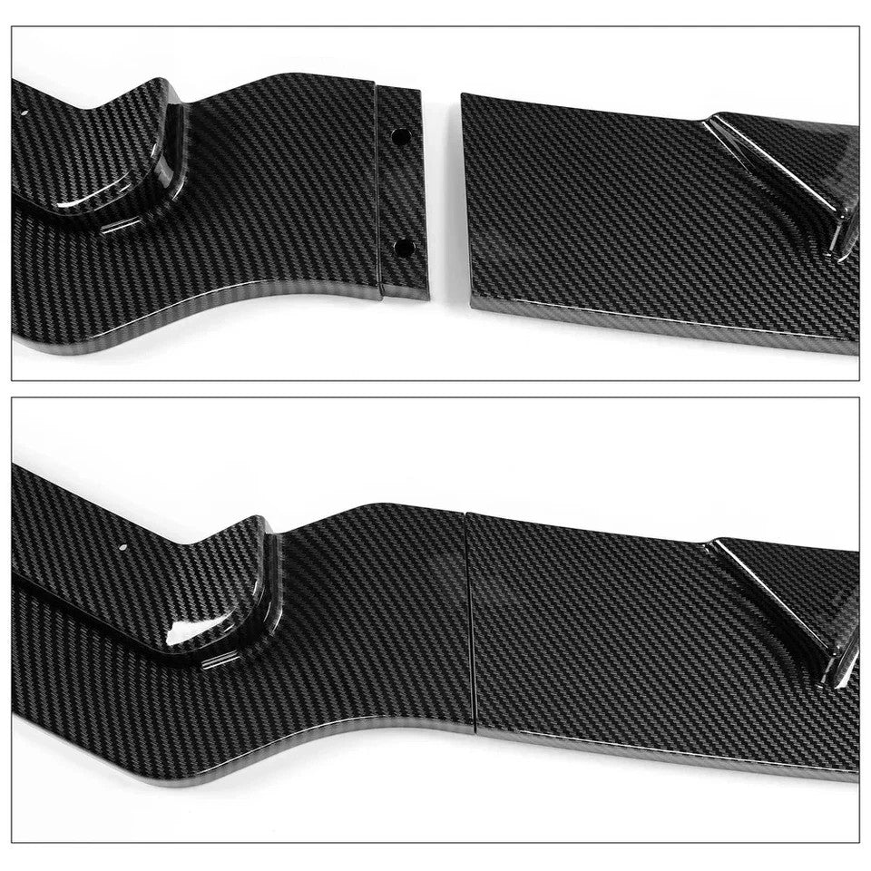 Front Bumper Lip Spoiler Splitter For Infiniti Q50 Sport 2014-2017 Carbon Fiber