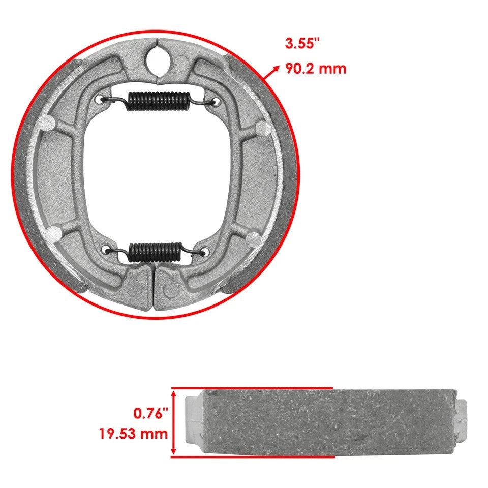 for Yamaha BW80 Big Wheel 80 1986 1987 1988 1990 Front and Rear Brake Shoes