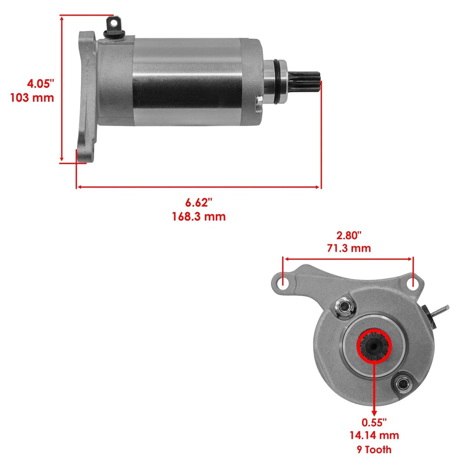 Caltric Starter For Yamaha TTR225 1999-2004 CCW 12 V