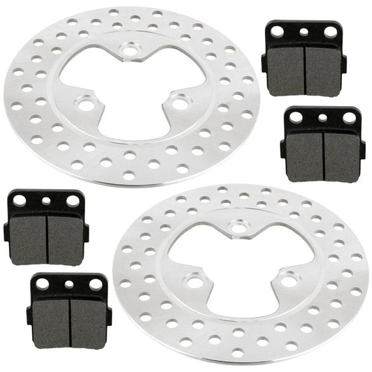Front Left Right Brake Disc w/ Pad for Honda TRX250EX Sportrax 250 2x4 2001-2008