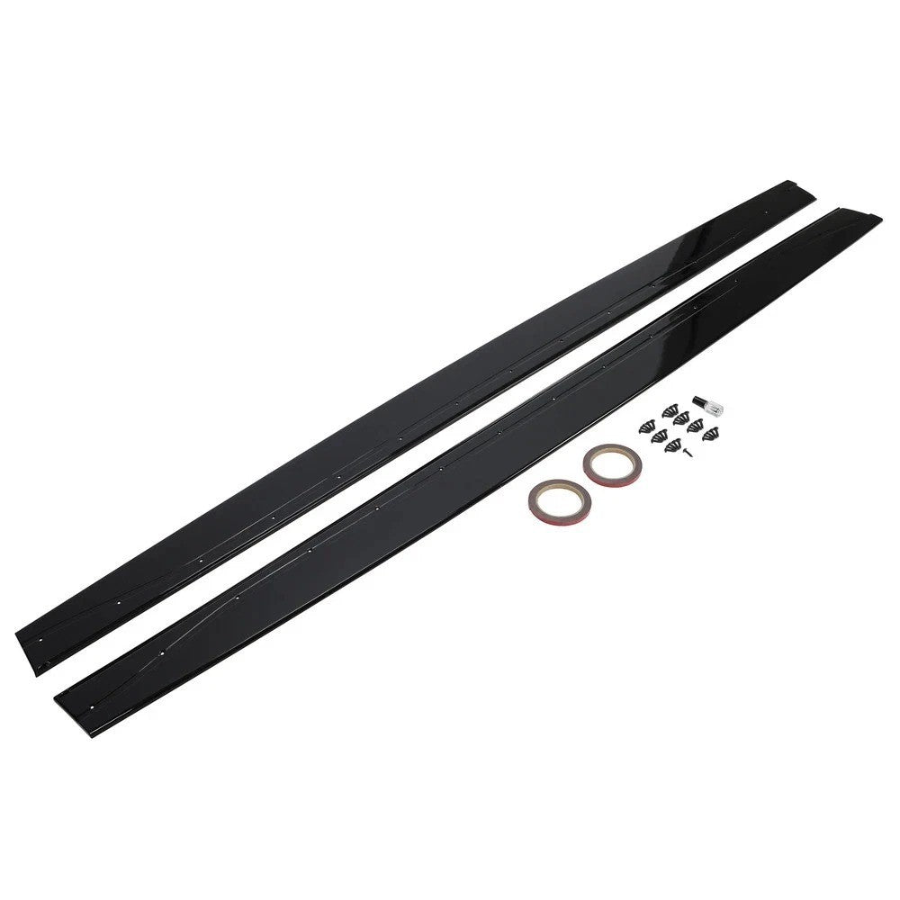 HECASA Gloss Black Side Skirts Extension Rocker Panel For 15-20 BMW F82 F83 M4