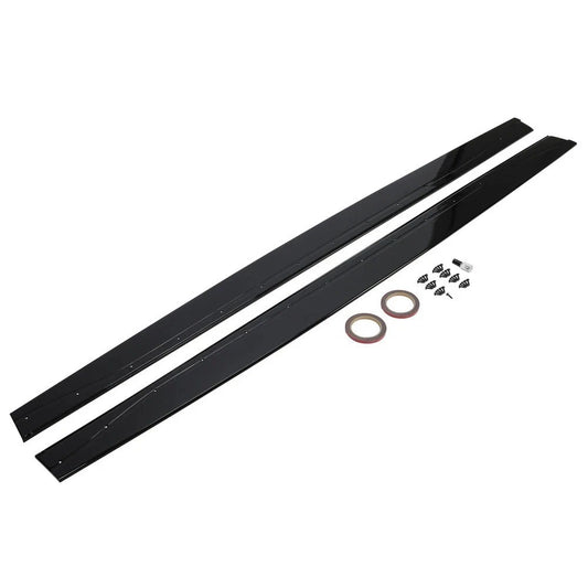 HECASA Gloss Black Side Skirts Extension Rocker Panel For 15-20 BMW F82 F83 M4