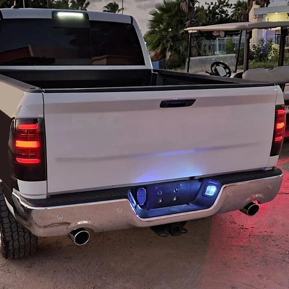 For 2009-2018 Dodge Ram 1500 2500 3500 LED Bar Brake Lamps Black Tail Lights DOT
