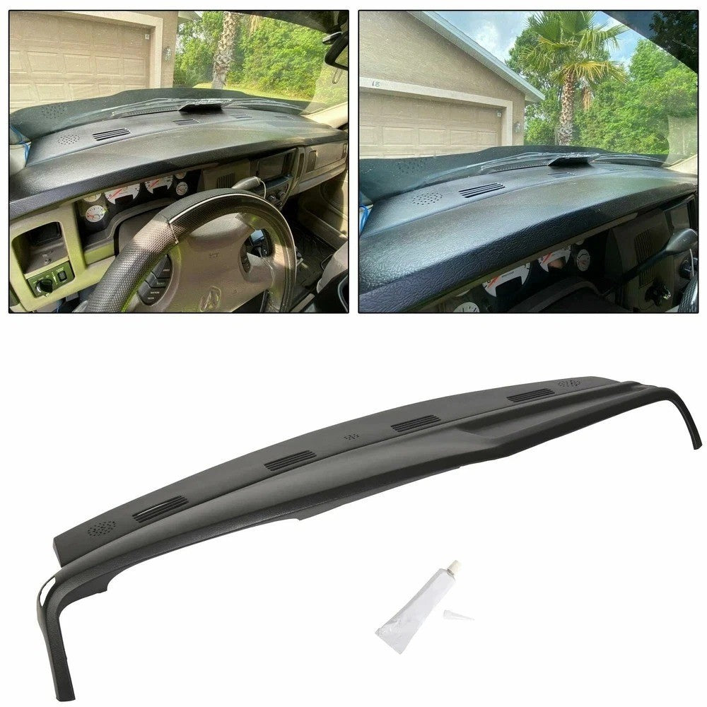 For 2002-2005 Dodge Ram 1500 2500 3500 Molded Dashboard Overlay Cover Black