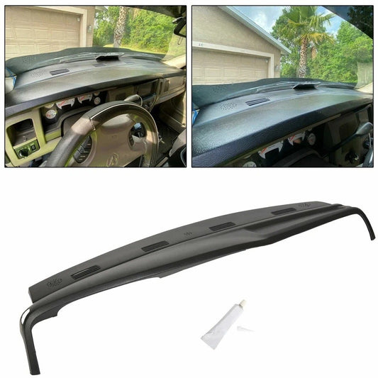 For 2002-2005 Dodge Ram 1500 2500 3500 Molded Dashboard Overlay Cover Black