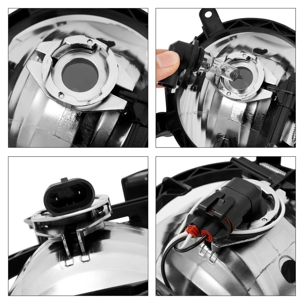 2Pcs Fog Lights For Ford Mustang GT 2005-2009 Pair Clear Lens W/Bulbs LH & RH