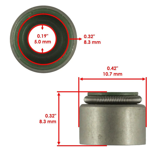 2x Valve Stem Seal for Honda Foreman Rubicon 500 TRX520 2020-2022