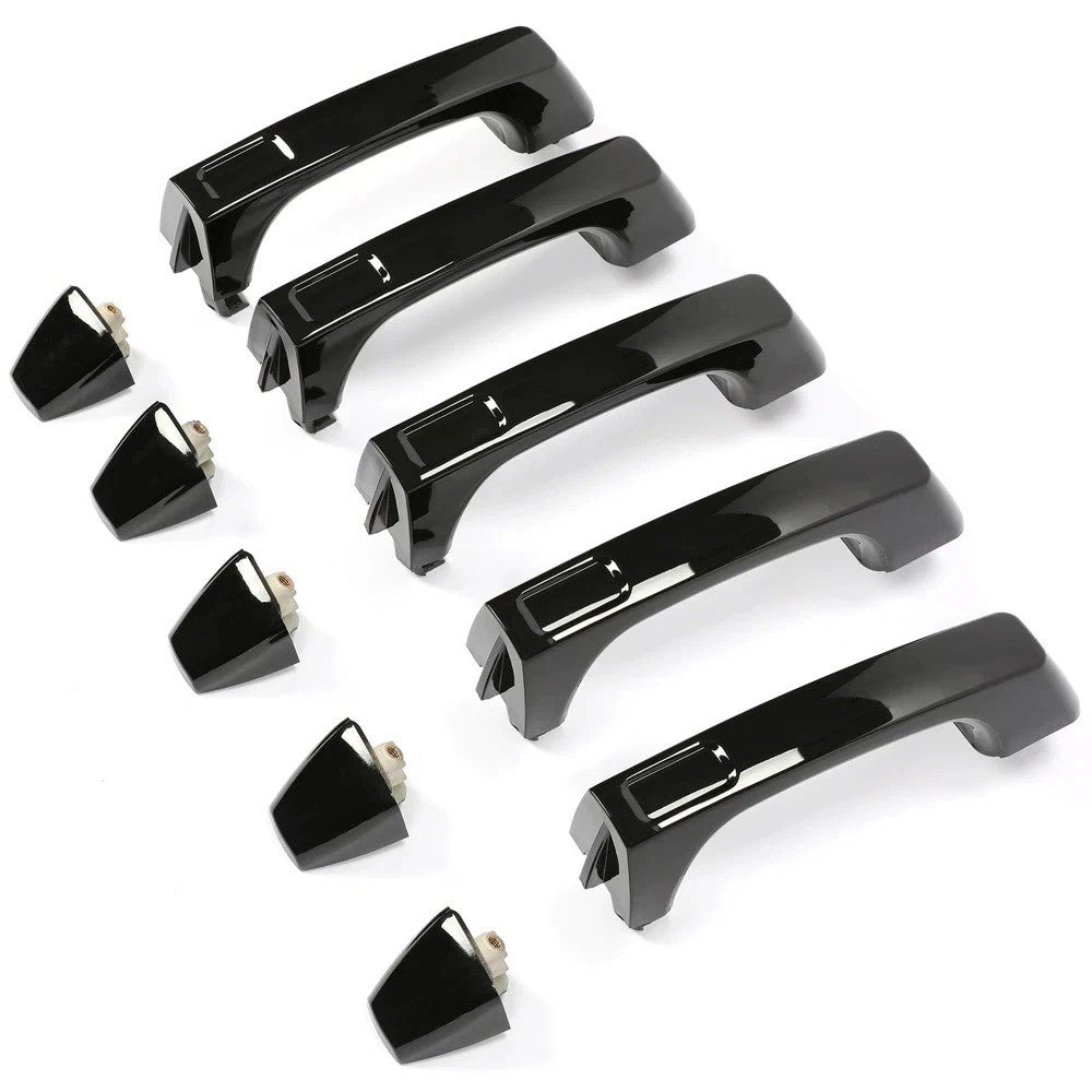 Door Handle Black Exterior Outside Front & Rear Set of 5 For Hummer H3 H3T 06-10