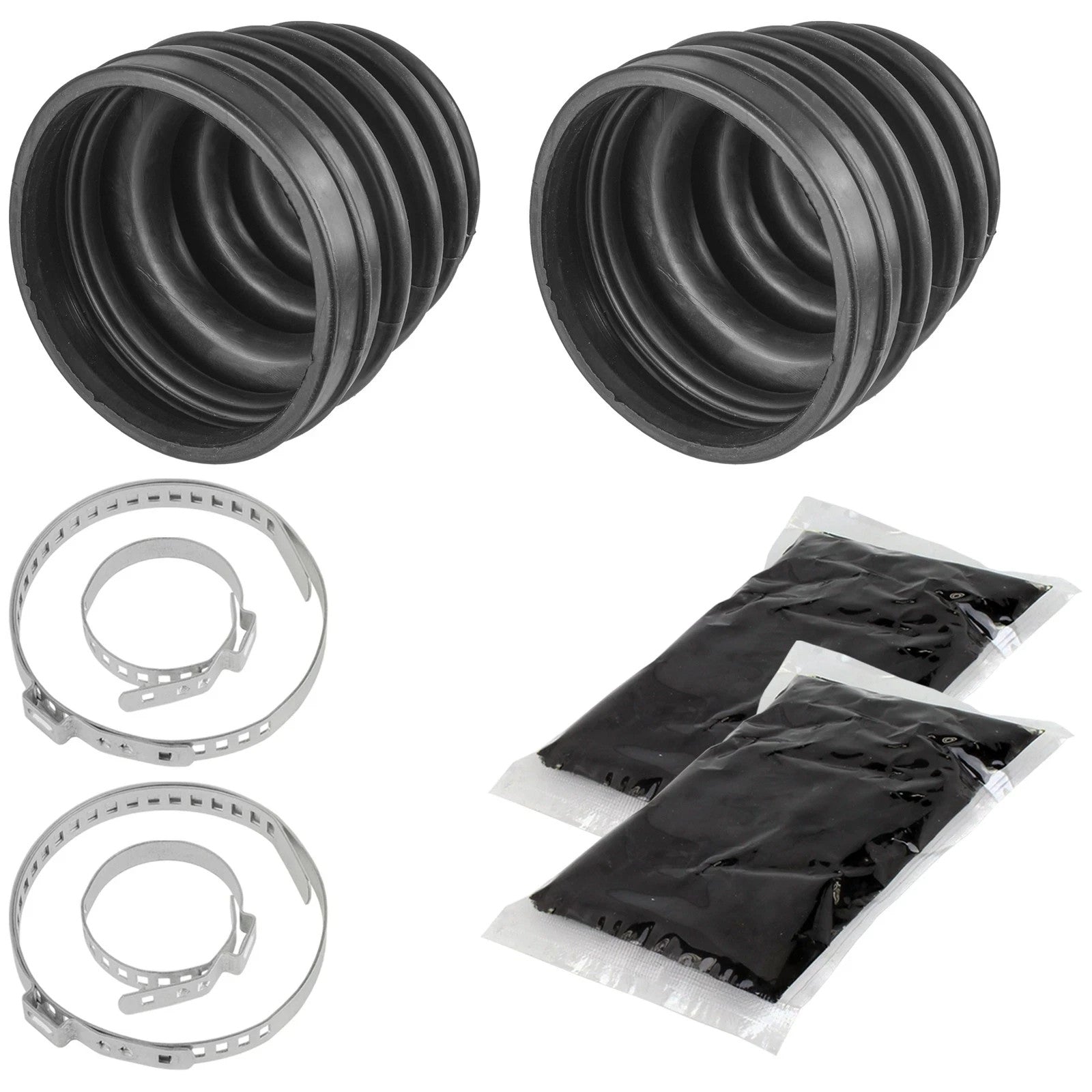 Rear Axle Inner CV Boots w/ Grease Clamp Kit for Polaris General 1000 XP 2020-23