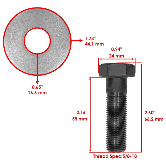Caltric 514060 1251736 51-4060 125-1736 Blade Screw for Toro Exmark ZX4800