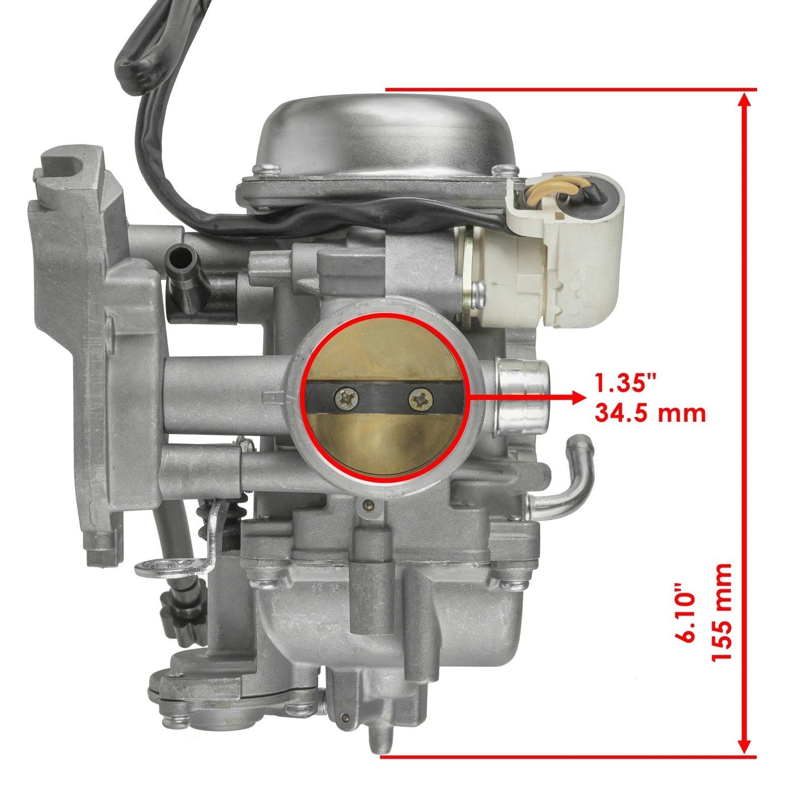 Caltric Carburetor For Arctic Cat 650 H1 4x4 Automatic M4 TBX TRV FIS 2007
