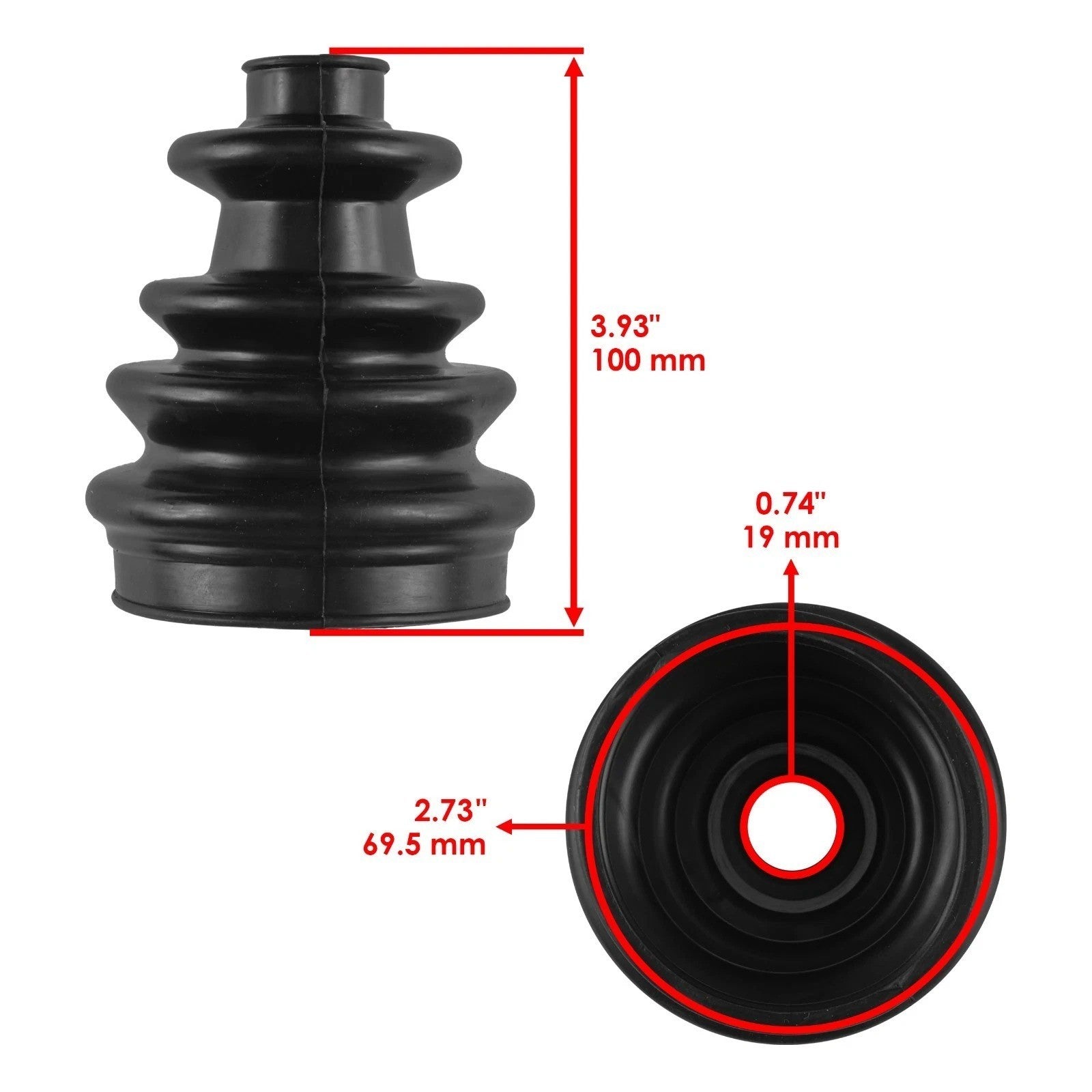 2 Front Axle Inner Outer CV Boot Kits for Polaris Ranger XP 700 4X4 EFI 2005