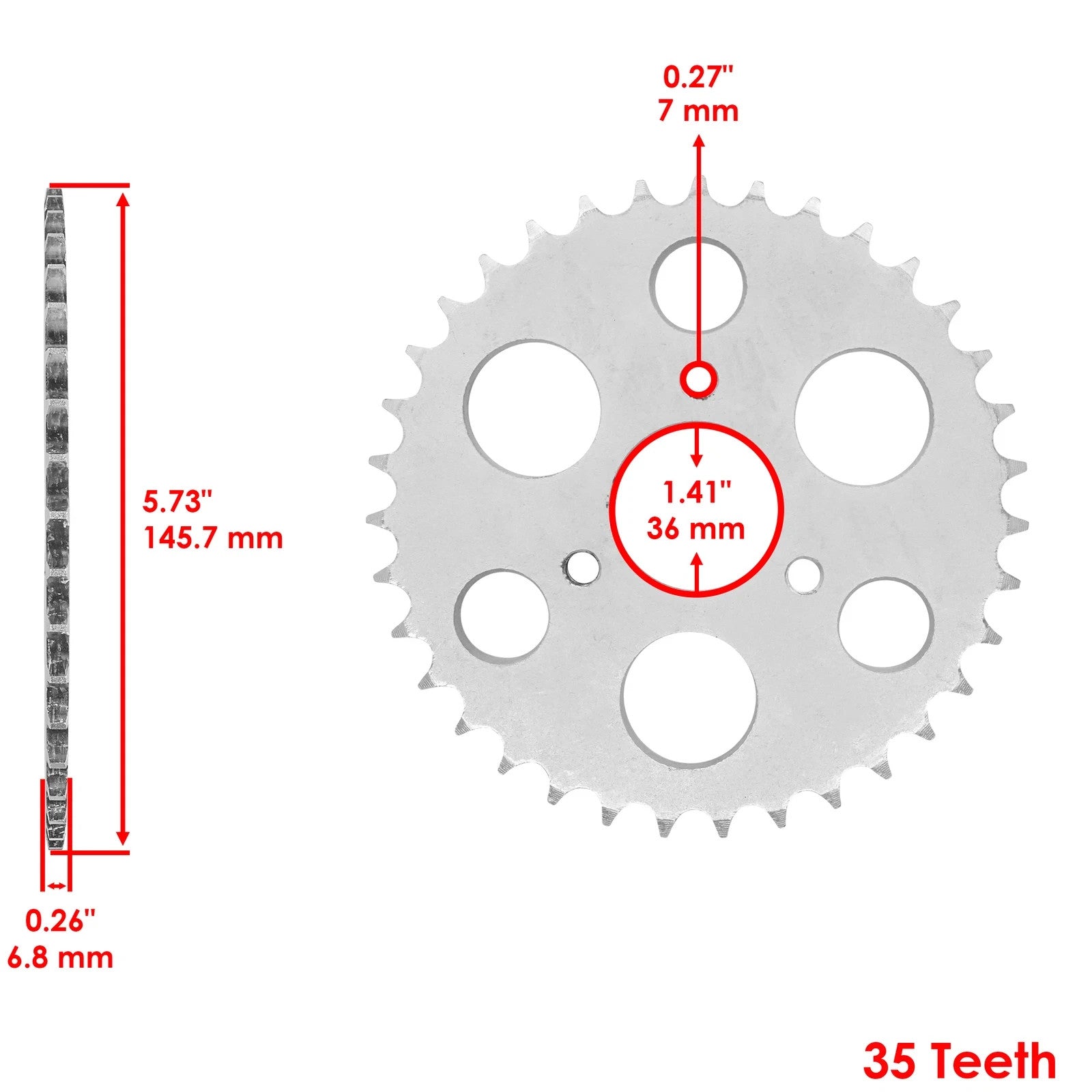 Drive Chain & Sprockets For Polaris Sportsman 110 2016-2023 428 Pitch 136 Link