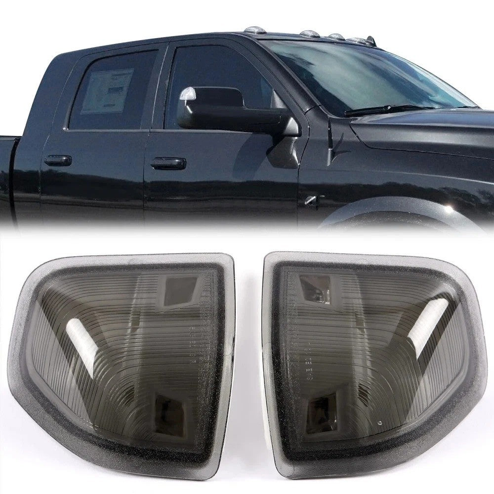 For Dodge Ram 1500 2500 3500 etc Smoked Amber LED Side Mirror Turn Signal Lights