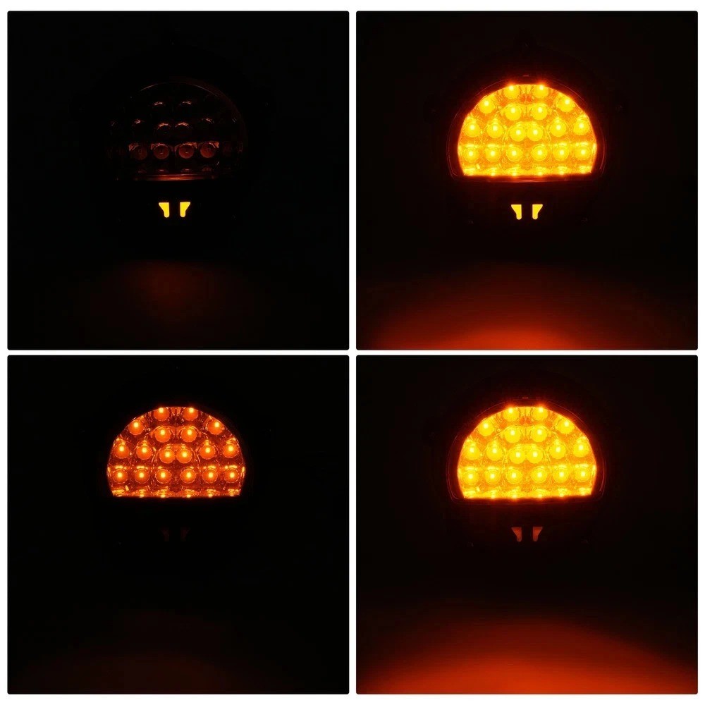HECASA 4 PCS For Humvee M35 M998 LED Brake Lights Turn Signal Lamps LH+RH Side