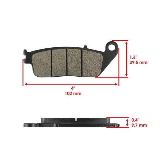 Caltric Front Rear Brake Pads for Honda CB500X CB500XA CB500F CB500FA 2013-2020