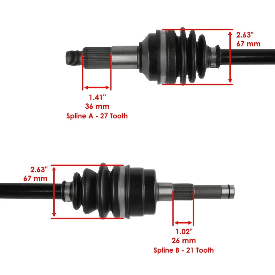 for Yamaha Grizzly 660 YFM660F 4X4 03-08 Front and Rear Left Right CV Joint Axle
