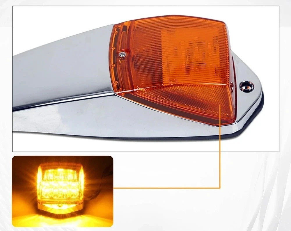 5x 31LED Top Roof Cab Marker Lights Clearance Running Light For Peterbilt Amber