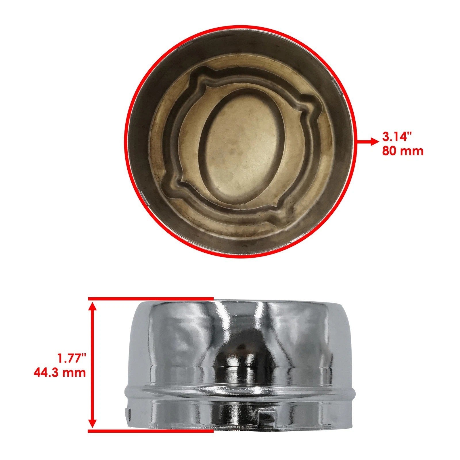 Caltric 1521128 Wheel Center Cap For Polaris Ranger 800 10-14 / Crew 800 10-13