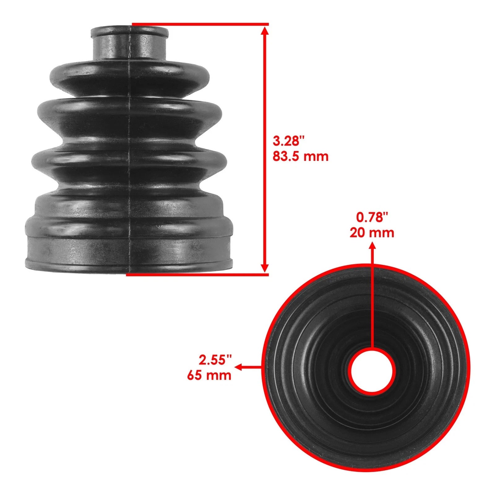 Front Axle Inner Outer CV Boot Kit for Yamaha Big Bear 350 YFM350FW 4WD 1997-99