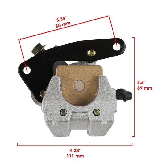Front Left Right Brake Caliper W/Pads For Yamaha Kodiak 400 YFM400 4X4 2X4 99-06