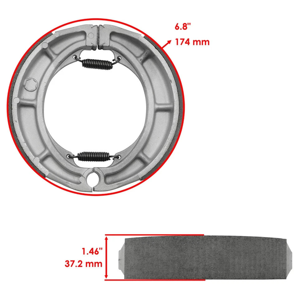 Caltric Rear Brake Shoes for Suzuki VL800T Boulevard C50T 2005-2023