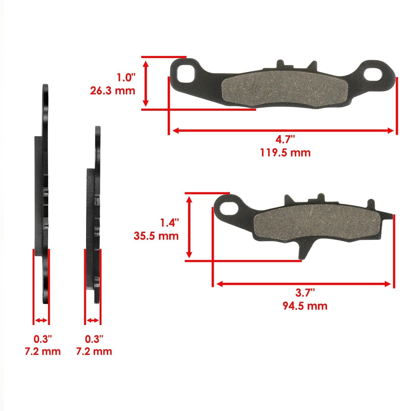 Front & Rear Brake Pads for Kawasaki KX85 KX 85 2001-2025