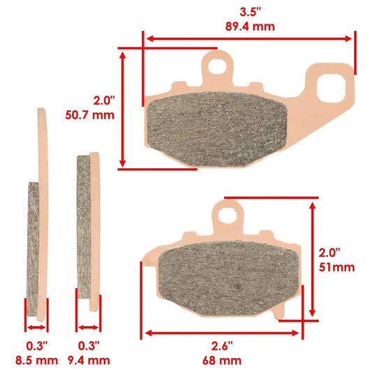 Front And Rear Brake Pads for Kawasaki ZX1000 Ninja ZX-10R 2004-2007