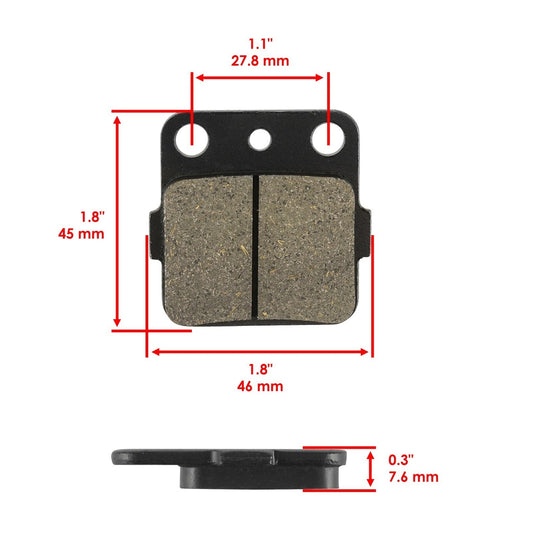 Brake Pads for Yamaha Raptor 660 YFM660 2001-2005 Rear Brakes