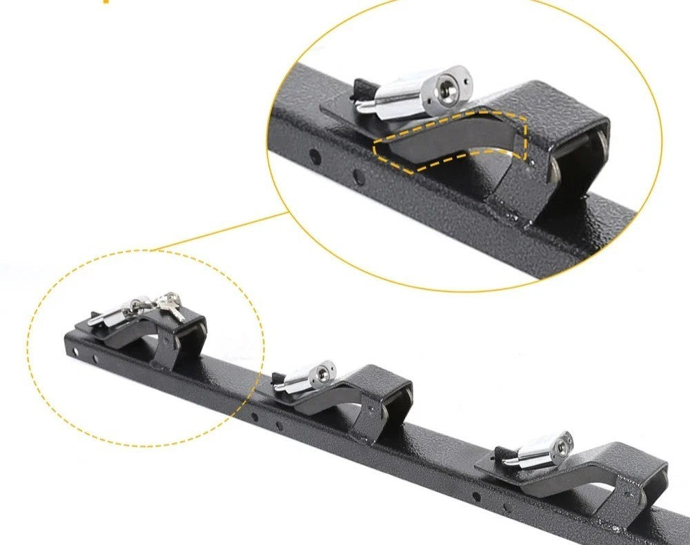 HECASA 3 Place Weeder Edge Trimmer Rack For OPEN Landscape Trailer Lockable