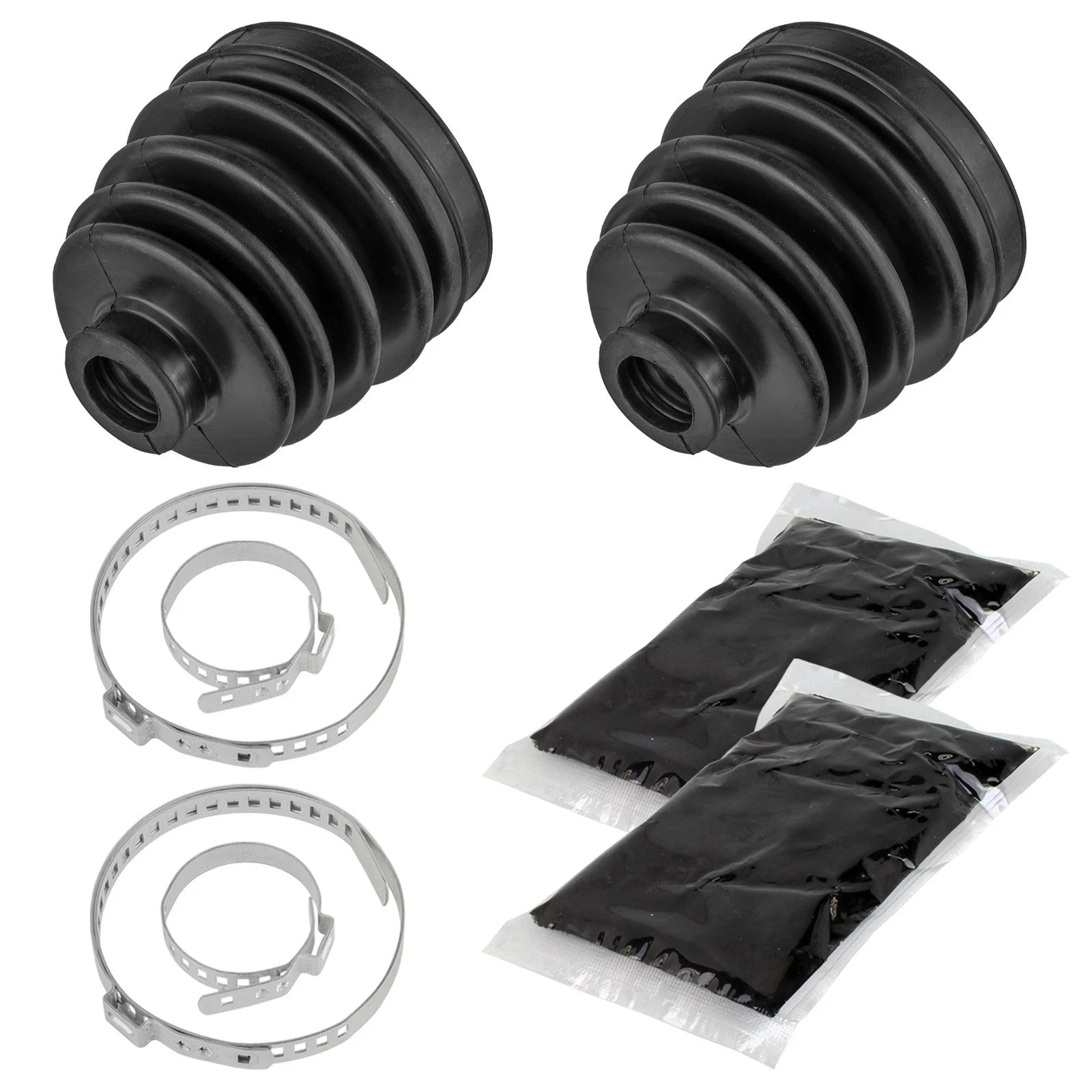 Rear Axle Inner CV Boots w/ Grease Clamp Kit for Polaris General 1000 XP 2020-23