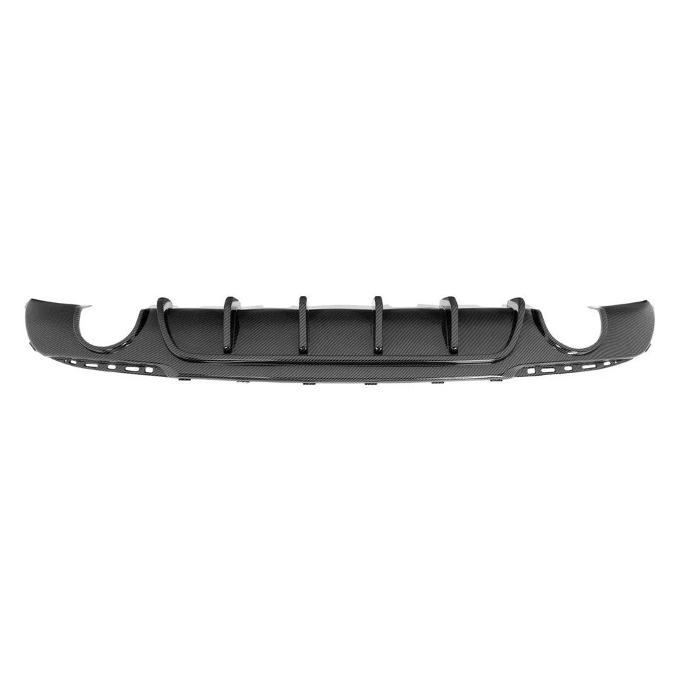 For Chrysler 300 SRT 15-23 Carbon Exhaust Shark Fins Rear Bumper Lip Diffuser