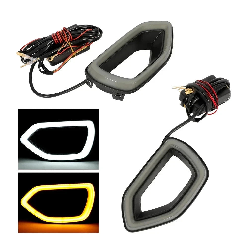 For Dodge Charger SRT Scat Pack SXT 2015-2019 Switchback LED DRL Grille Lights