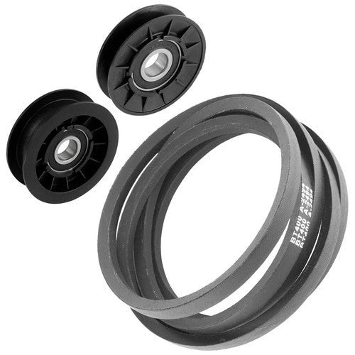 2 Idler Pulley w/ Belt Kit For John Deere 100 Series Tractor D105 E100 X105 X106