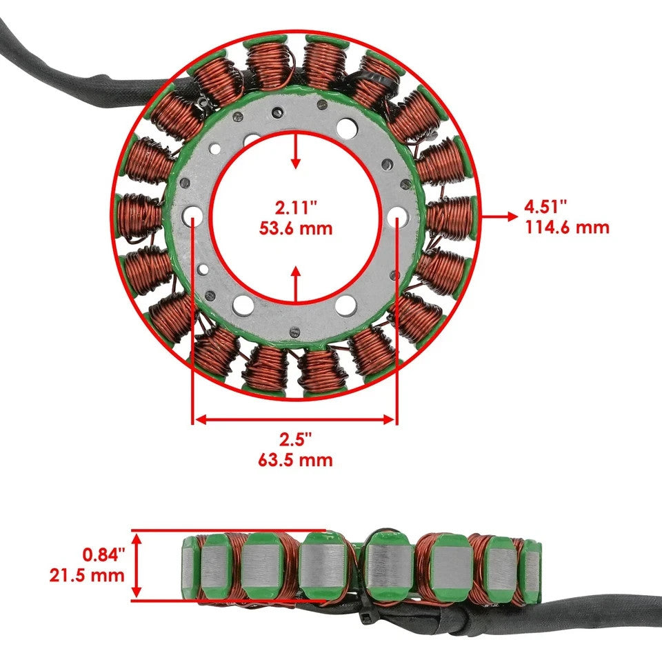 Stator for Kawasaki Brute Force 650 KVF650D KVF650E 4X4 2005 2006 2007 2008-2013