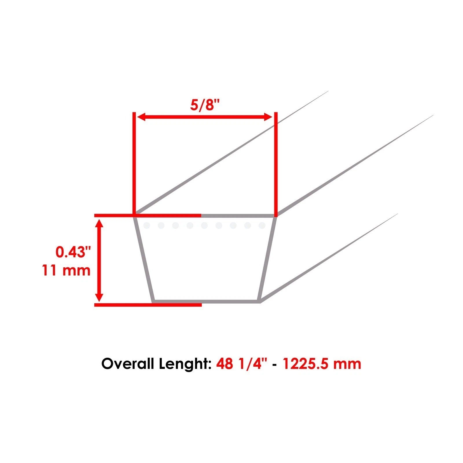 954-0280A Drive Belt For MTD 13A0663F352 13A4662F129 13A6672G129 13A6673G118