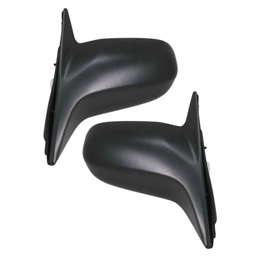 Power Side View Mirrors Black Left & Right Pair Set for 01-05 Civic 4 Door Sedan
