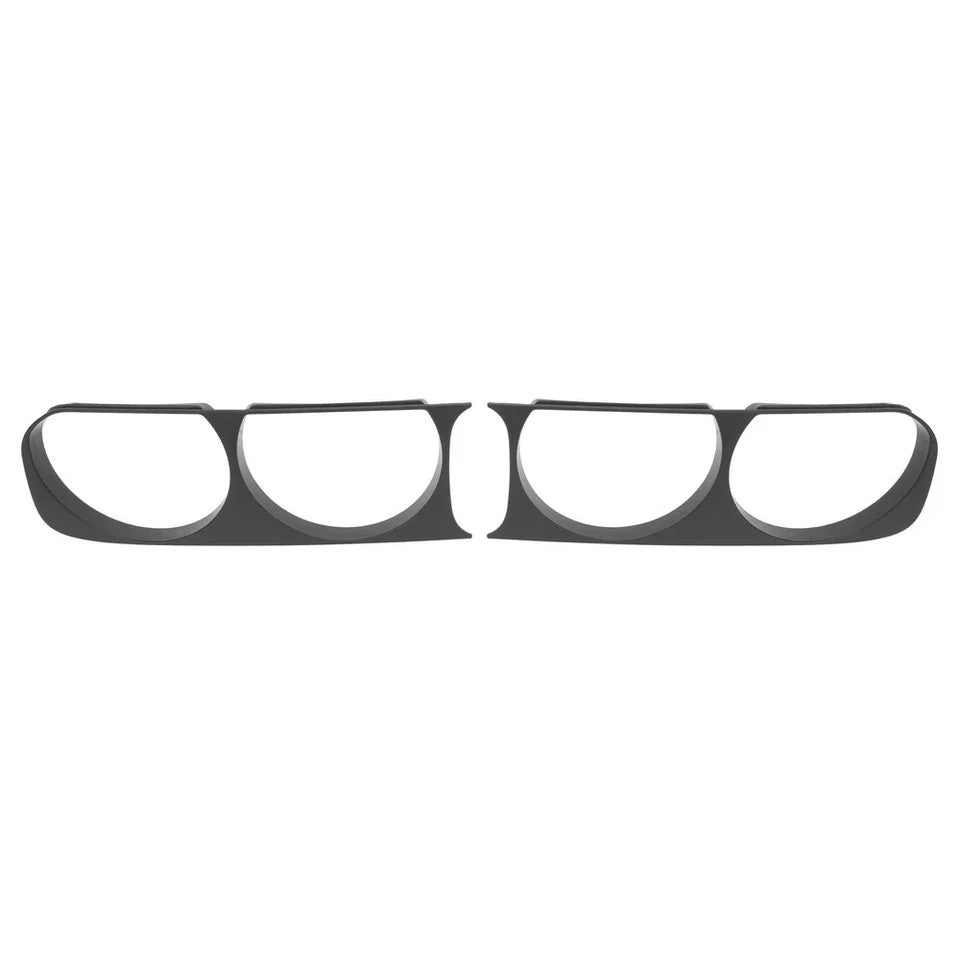 HECASA Headlight Bezel Trim Cover Left+Right Side For Dodge Challenger 2008-2014