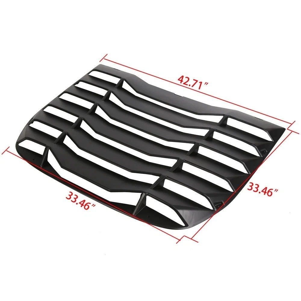 HECASA Rear Window Louver Sun Shade Vent ABS For 09-20 Nissan 370Z Fairlady Z34