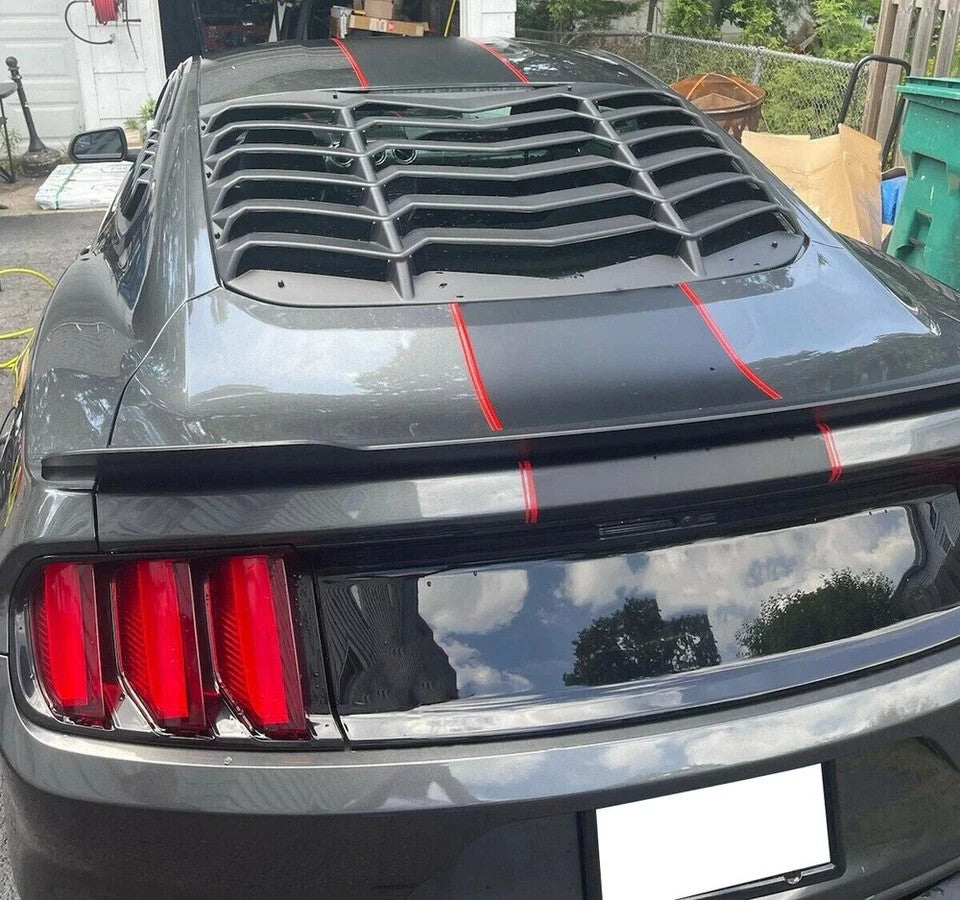 ABS Rear Window Louver Cover Sun Shade Vent For 2015-2023 Ford Mustang