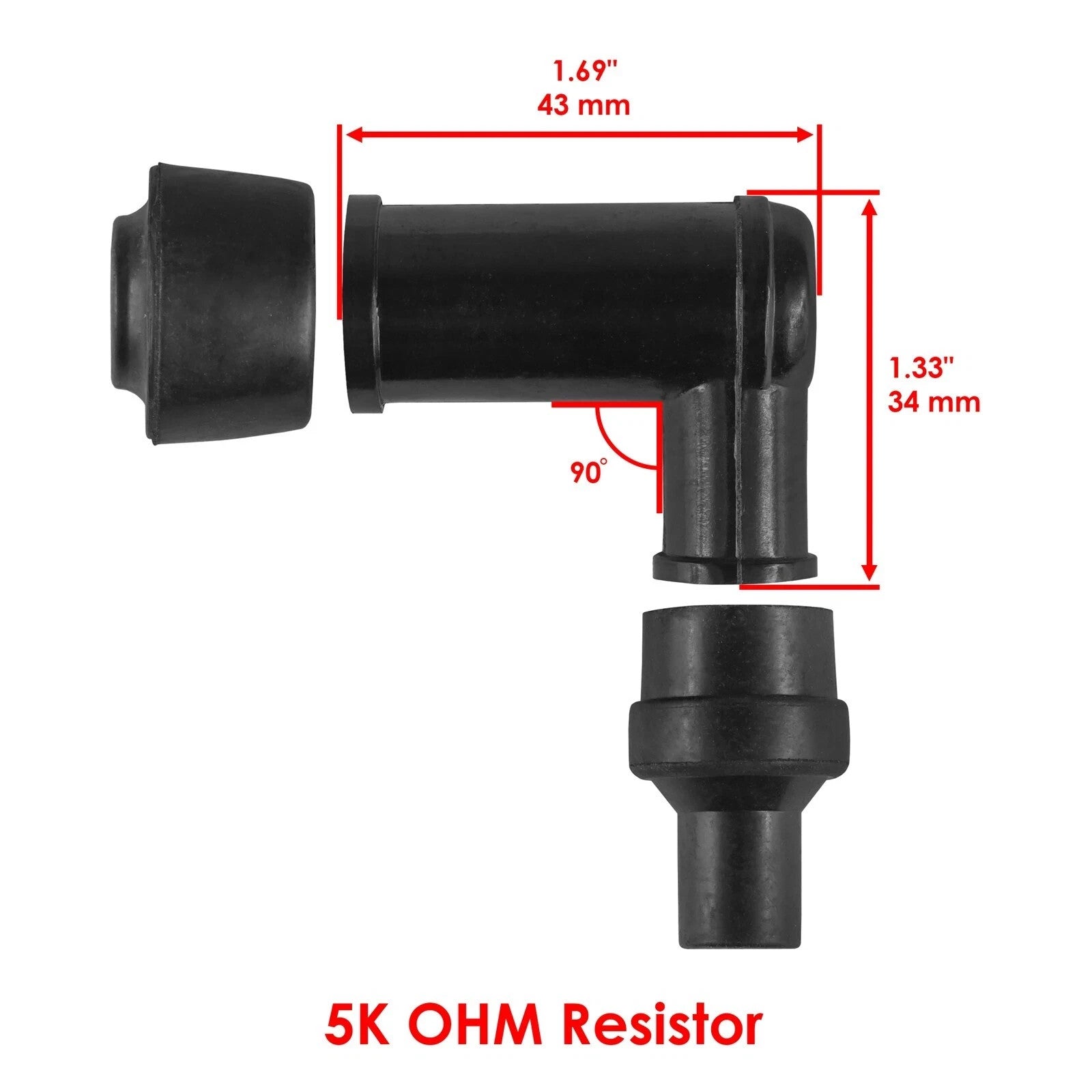 2x Ignition Coil w/ Spark Plug Boot Cap for Kawasaki KAF620 Mule 4000 2009-2021