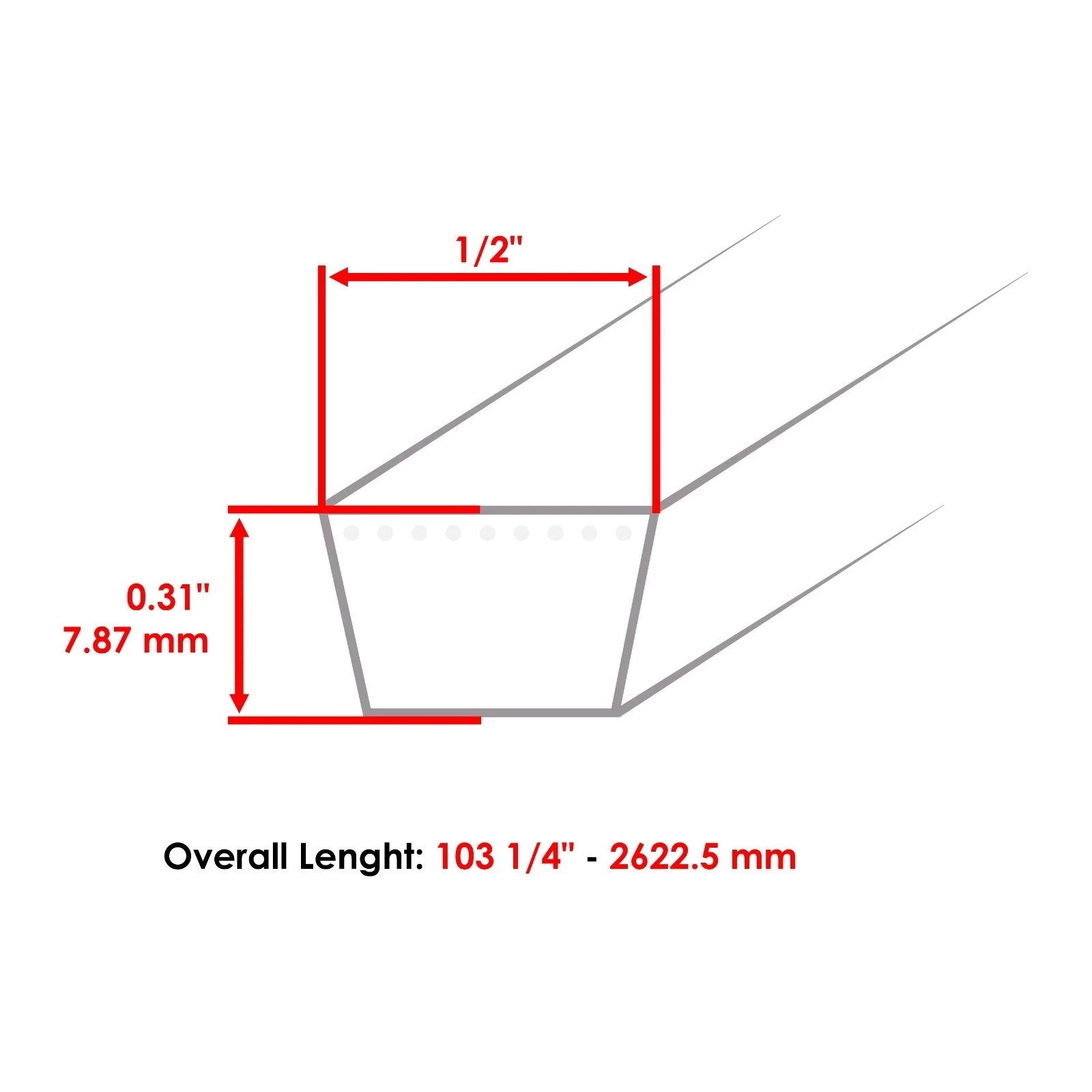 954-04219 754-04219 OCC-754-04219 46" Deck Belt For MTD For Craftsman T140