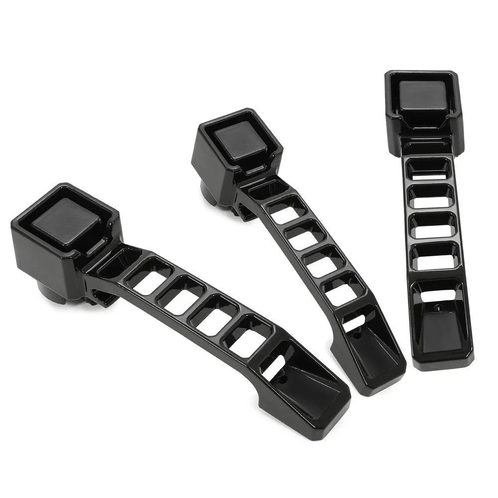 HECASA 3PCS Exterior Door Handles Kit Aluminum For Jeep Wrangler JK/JKU 2007-18